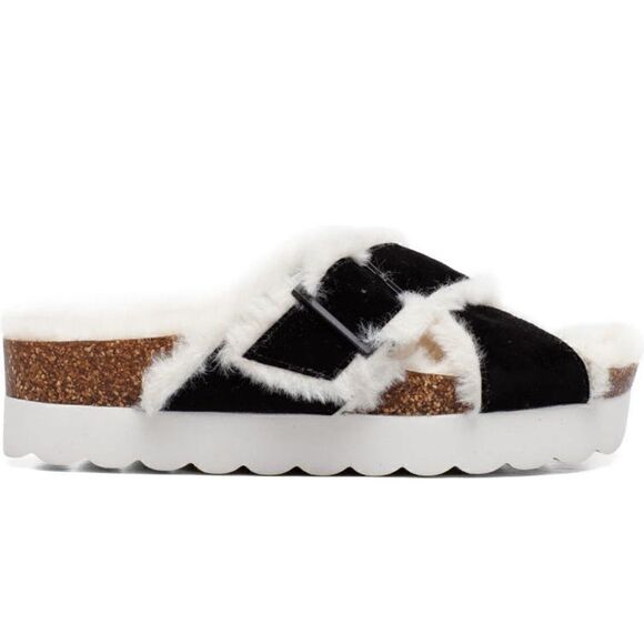 Lisa Vicky leather platform  slip-on leather sandal size 10 new - Picture 4 of 11